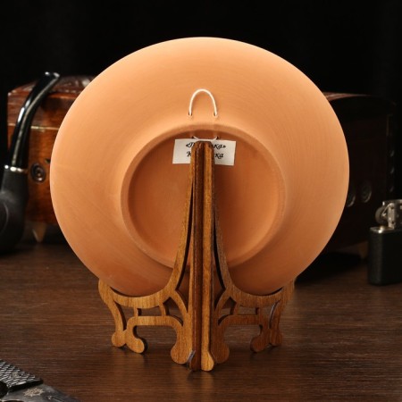Souvenir "Bear, Owl and Squirrel" plate, ceramics, gypsum, d = 16 cm-2