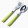 Set of cutlery of the "heart lunch", fork, spoon