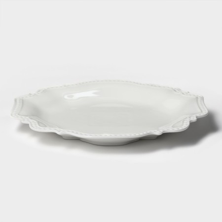 Porcelain dish Magistro "suite", d = 30.5 cm, white color-2