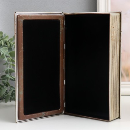 Broke-book metal, leatherette "Heraldic lion" 20x12x4 cm-2