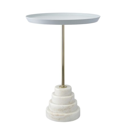 Coffee table Sustainable, 377 × 377 × 530 mm, gray / white color-2