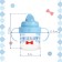 Children's Drinnik with a firm nose "Gentleman", 150 ml., With handles, blue color