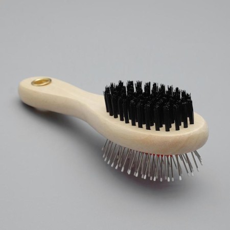 Bilateral brushes with a wooden handle small, 5 x 17 cm-1