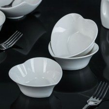 Ceramic Saletniki set of “hearts”, 150 ml, 10 × 9.5 × 3.5 cm, 3 subjects