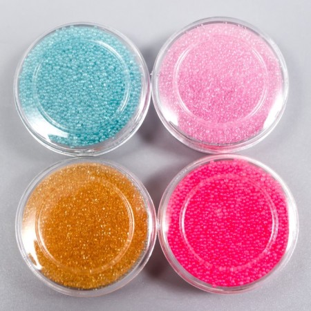 Microbier glass "Fleur" set 4 colors x10 g-1