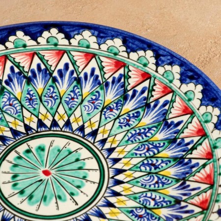 Largan Rishtan ceramics "Patterns", 28 cm, blue-2