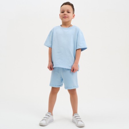 Kit for children (T-shirt, shorts) KAFTAN "BASIC Line" Size 36 (134-140), Blue color-5