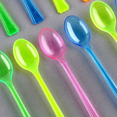 Tablespoons plastic, set 12 pcs., Mix colors-2