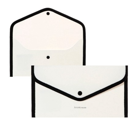 Folder-convert on a 260 x 140mm button (Travel), 550 μm, Erichkrause "Diamond Total White", sheathed, embossing, opaque, white-3