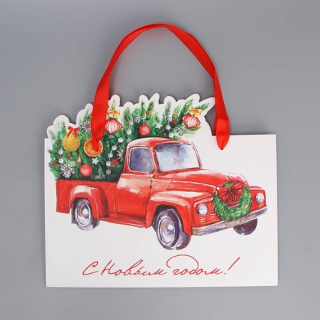 Gift package "I hurry to you", 30 x 25 x 10 cm, new year-5