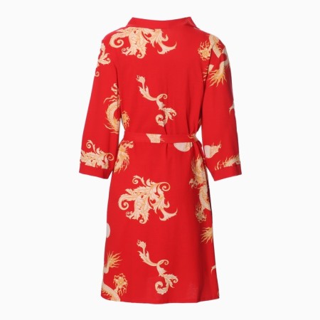 Female set (robe/shirt), red color, size 44-8