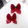 Hair clamp "Marta" (set 2 pcs) grace, 7.5 cm, red
