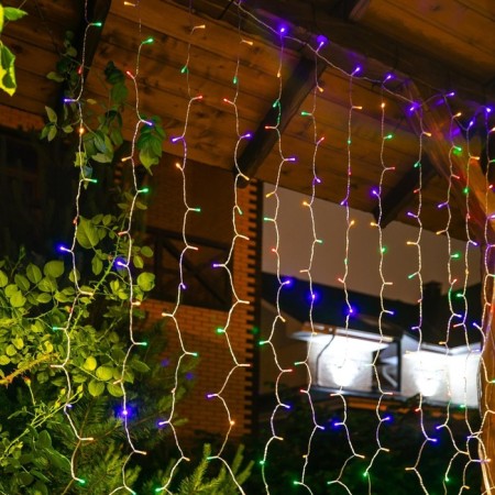 Garden Curtain on the Solar Battery Uniel, IP44, 1.5 m, multi -colored-4