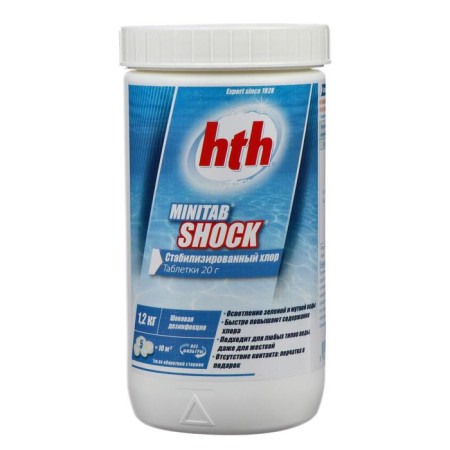 Fast stabilis. Hlor in table. HTH MINITAB Shock, 1.2 kg