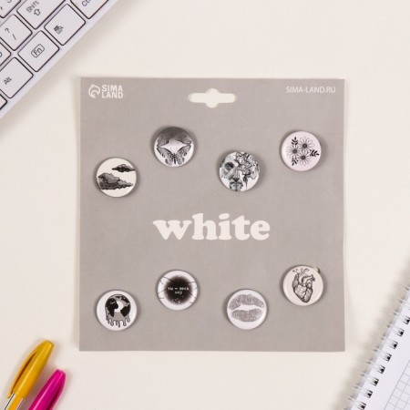 Icons sunset set 8 pcs d = 25 mm "white" 16.5x17 cm-1