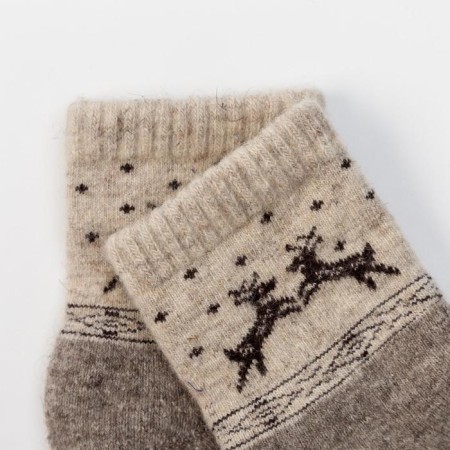 Nosk children from Mongolian wool "deer", gray color, size 18-20 cm (5)-1