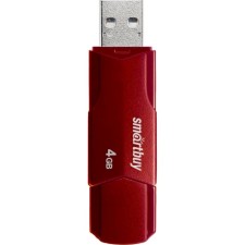 Flash drive Smartbuy 4GBCLU-BG, 4 GB, USB2.0, Thu up to 25 MB/s, PBLUS up to 15 MB/s, dark red