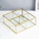 Casket glass with a metal frame with divisions "Square with faces" 7x16x16 cm