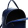 Women's backpack made of artificial leather with lightning, 1 pocket, blue color