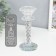 Glass of glass for 1 candle "Spiral with pebbles" 16x7x7 cm