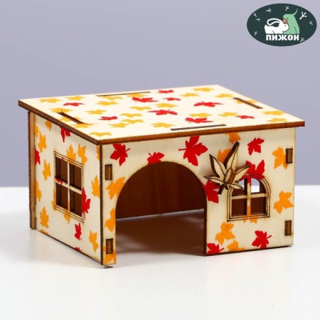 House for rodents, 9 x 8.2 x 5.3 cm, plywood