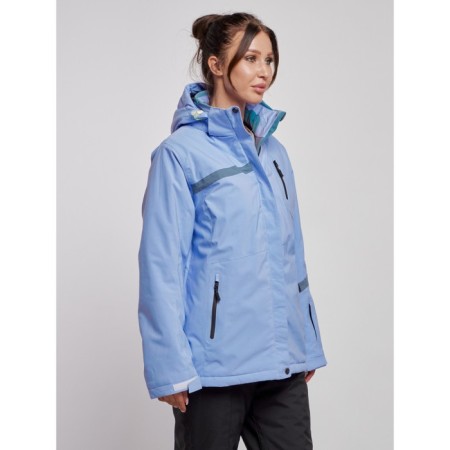Ski jacket female winter, size 58, purple color-2