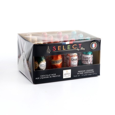New Year. Figure chocolate Select by Abtey, with alcoholic filling, assorted, 13 ± 1 g