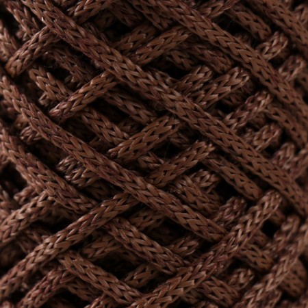 Knitting cord 35% cotton, 65% polypropylene 3 mm 85m/160 ± 10 g (coffee/chocolate)-2