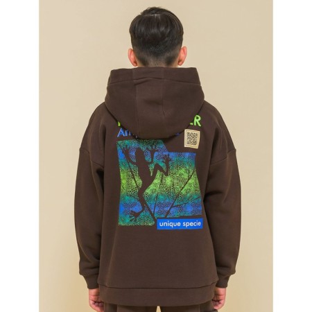 Sweatshirt for boys, height 110 cm, chocolate color-6
