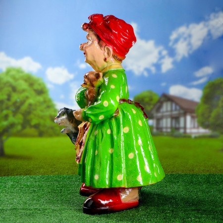 Garden figure "Mother -in -law with a cat and a dog" 51x44x77cm mix-5