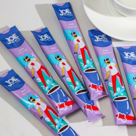 Soluble Coffee drink Joe Black 3B1 "Raf Lavender", 18 g-2