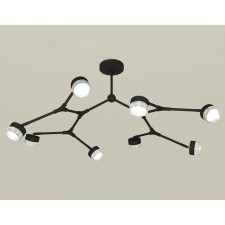 A set of suspended rotary lamp with composite crystal Ambrella Light, Traditional Diy, XB9060201, 8xgx53, color black sand, transparent
