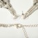 Set 2 objects: earrings, necklaces "celebration" petals in 2 rows, dark gray color in silver, 40 cm