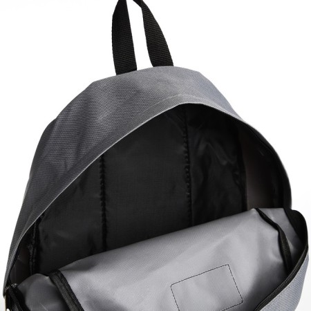 Youth backpack from lightning textiles, external pocket, gray color-5