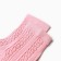 Women's socks, pink/embossed pigtail color, size 36-40