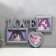 Photo frame-collage "Love" in 3 photos, silver