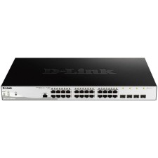 Коммутатор D-Link DGS-1210-28MP/ME/B 24G 4SFP 24PoE 370W управляемый