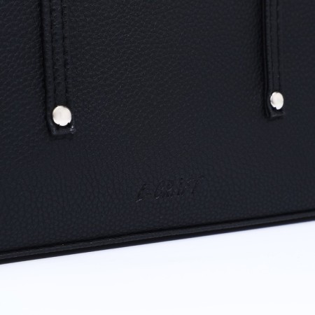 L-Craft tout bag with lightning, black color-3