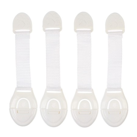A set of locks for doors and boxes, fabric, universal, 18 cm, 4 pcs., White color, crumb I-11