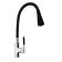 Accoona A9890F-1 kitchen mixer, single-leaf, silicone spout, black/chromium