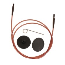 Set: brown cable 94 cm (120 cm), plugs and cable key Knitpro, 31296