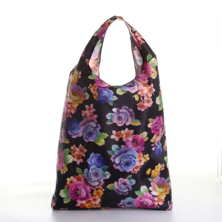Permanent bag on the button, folding, black color-1