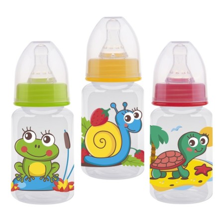 A bottle for feeding "My first friends", 120 ml, from 0 months, Mix color