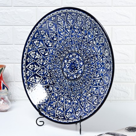 Largan Rishtan ceramics "Kalam", 42 cm, blue-2