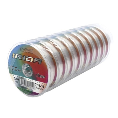 Namazu Irida, l = 100 m, d = 0.30 mm, test = 7.18 kg, transparent, packaging 10 pcs.