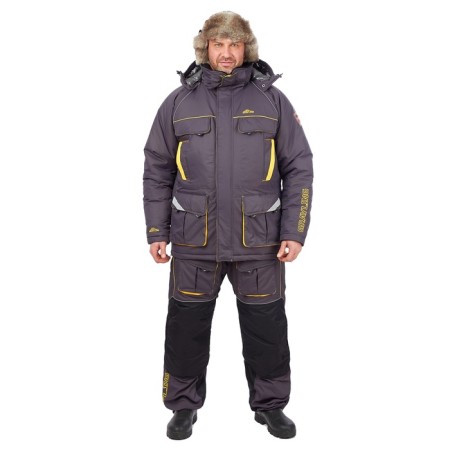 Fishing costume Grayling Kamchatka, size 68-70, height 182-188 cm, gray-yellow color