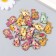 Buttons decorative wood 2 punctures "Bright cats" set 20 pcs 3x1.8 cm