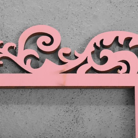 Top for jewelry "monogram" 14 × 14 × 24 cm, thickness 3 mm, pink color-3