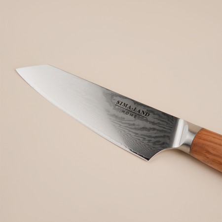 Koty Kitchen Sl Home "Olivia", chef, blade 16 cm, damask steel, brown color-4