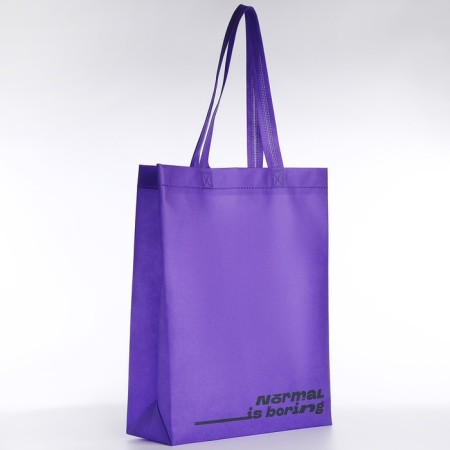 Shoper (package) Normal is Boring, 42x10x30 cm, without lining, purple color-3